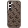 Guess GUHCS23SG4GFBR S23 S911 brązowy/brown hard case 4G Metal Gold Logo